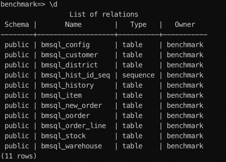 工具| benchmarksql使用指南