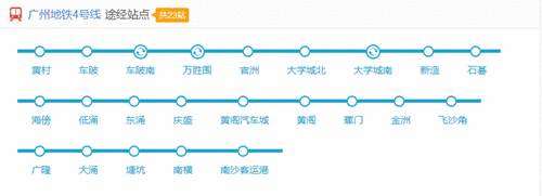 广州地铁4号线路图2019 广州地铁线路图最新