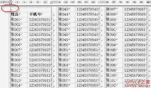 WPS文字实现数据分栏打印