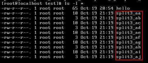 linux split命令