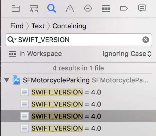 开发笔记:对于使用Swift的目标，需要正确配置“Swift语言版本”（SWIFT_VERSION）