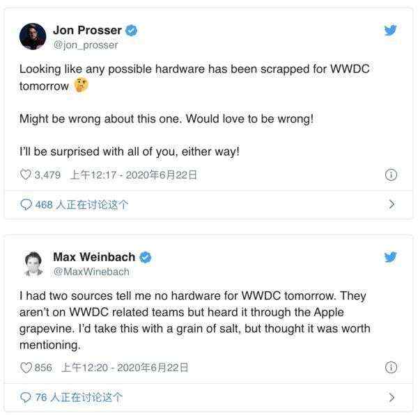 ​苹果首届线上开发者大会WWDC2020即将开播，直播地址点这里