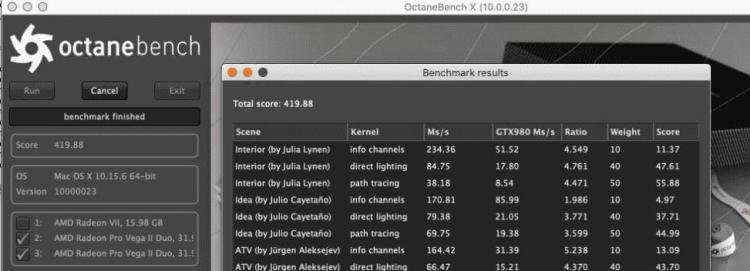 苹果版Octane X渲染器来了，适用于macOS Catalina